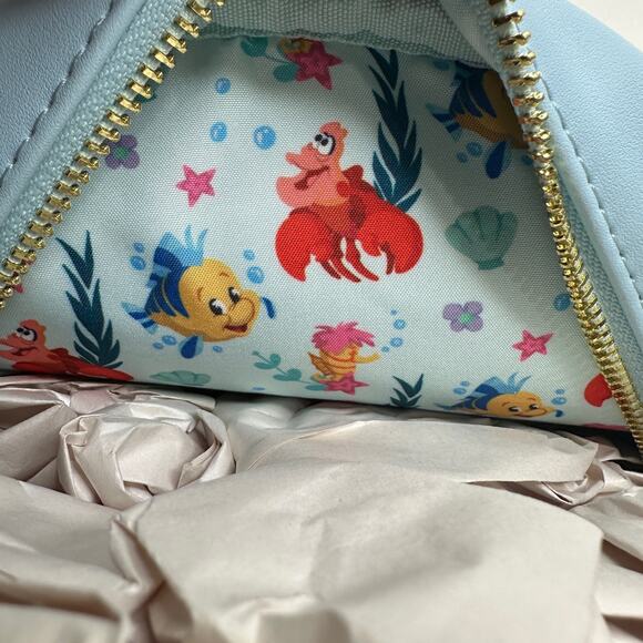 New Loungefly Disney Princess Series Little Mermaid Stain Glass Backpack NWT - Picture 14 of 16